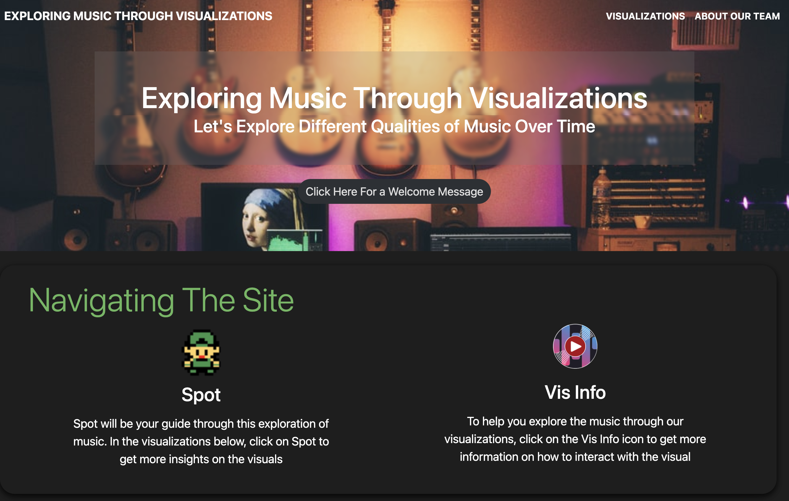 music visualization website